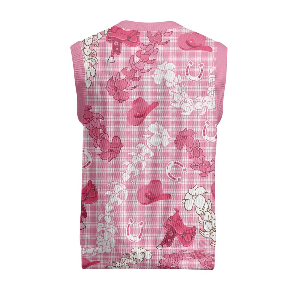 Paniolo Palaka Hawaiian Cowgirl Christmas Knitted V-Neck Vest LT9 - Polynesian Pride