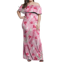 Paniolo Palaka Hawaiian Cowgirl Off Shoulder Maxi Dress - Polynesian Pride