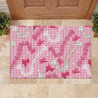 Paniolo Palaka Hawaiian Cowgirl Rubber Doormat LT9 Pink - Polynesian Pride