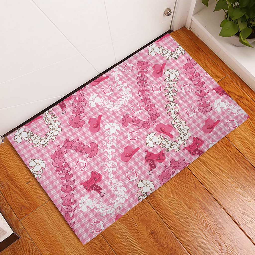 Paniolo Palaka Hawaiian Cowgirl Rubber Doormat LT9 - Polynesian Pride