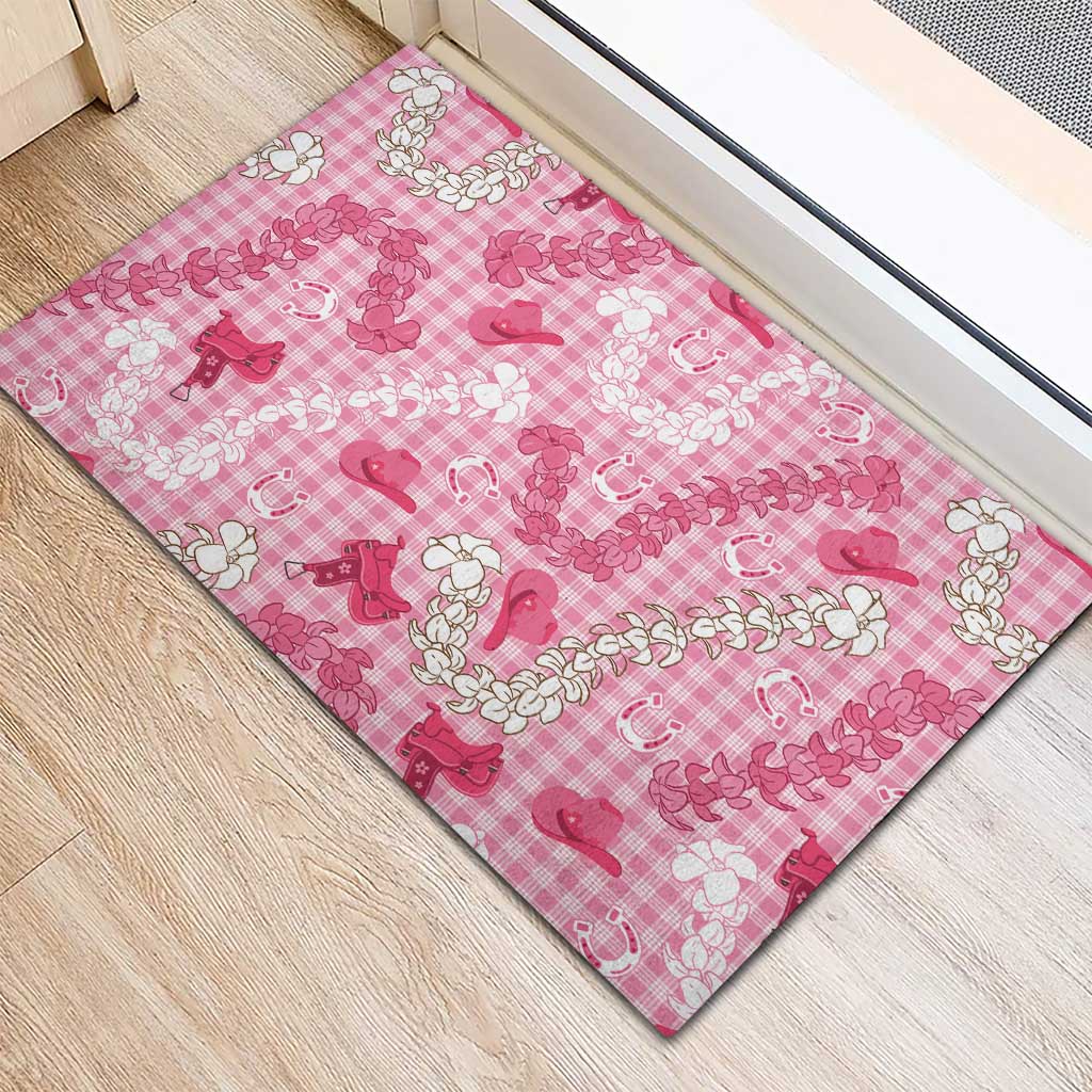 Paniolo Palaka Hawaiian Cowgirl Rubber Doormat LT9 - Polynesian Pride
