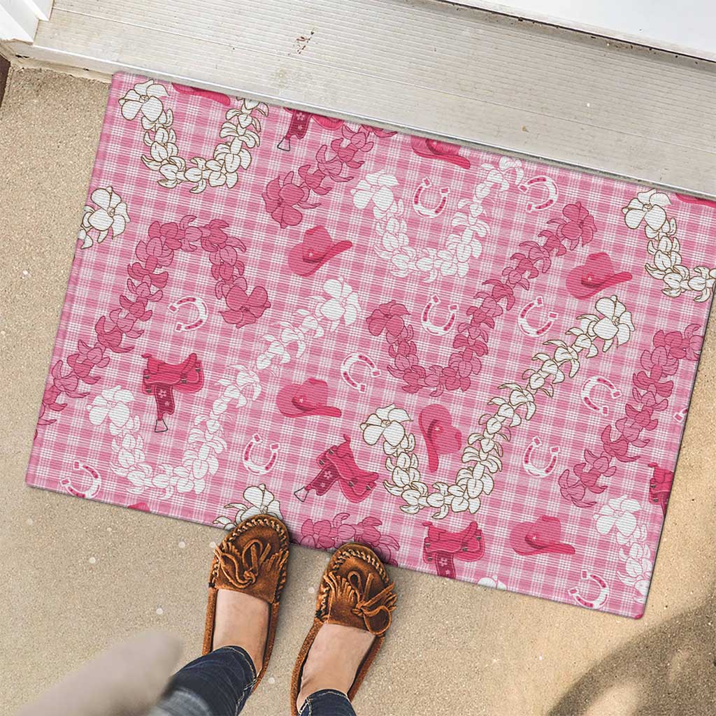 Paniolo Palaka Hawaiian Cowgirl Rubber Doormat LT9 - Polynesian Pride