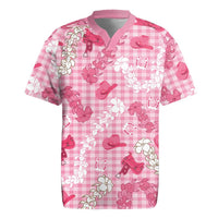 Paniolo Palaka Hawaiian Cowgirl Rugby Jersey LT9 Pink - Polynesian Pride