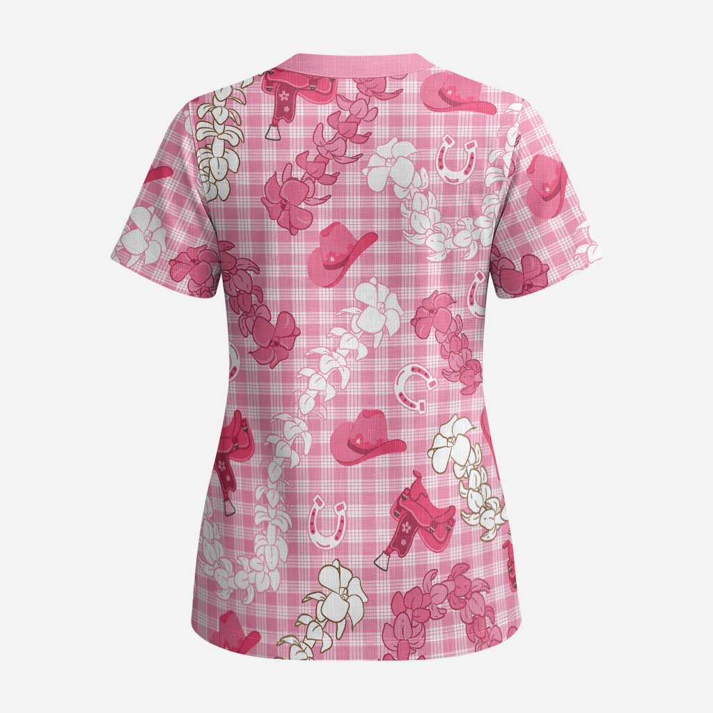 Paniolo Palaka Hawaiian Cowgirl Scrub Top LT9 - Polynesian Pride