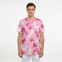 Paniolo Palaka Hawaiian Cowgirl Scrub Top LT9 - Polynesian Pride