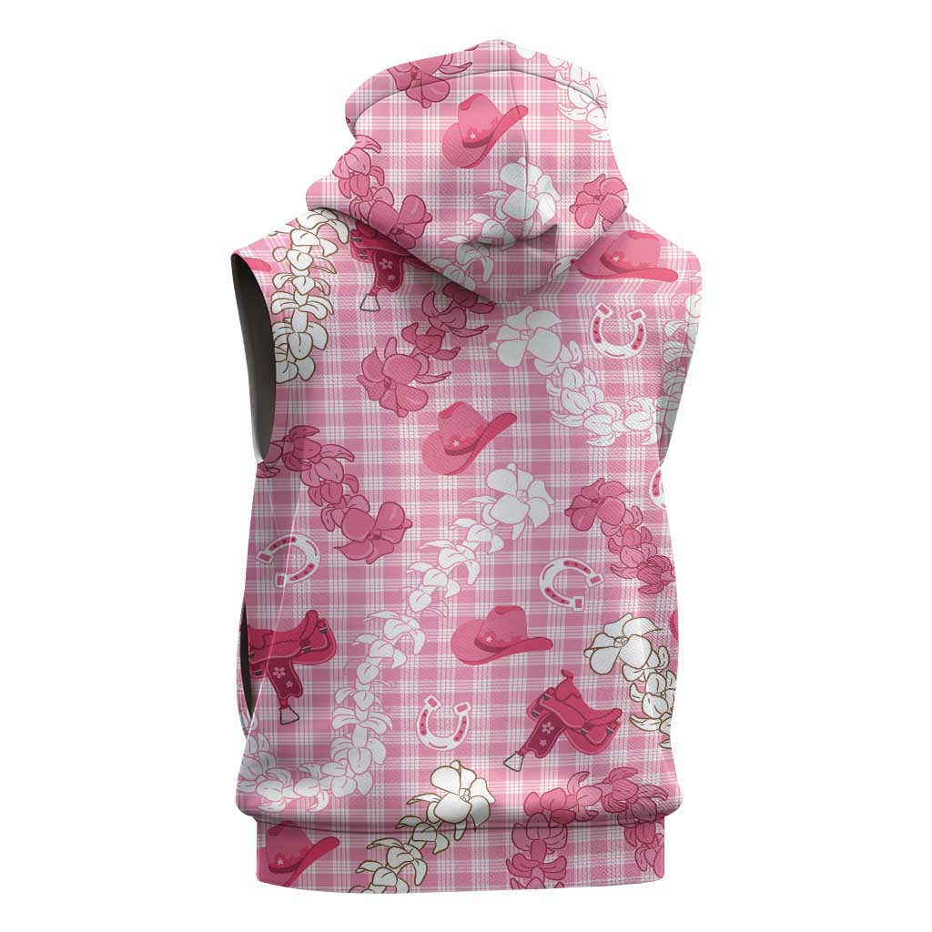 Paniolo Palaka Hawaiian Cowgirl Sleeveless Hoodie LT9 - Polynesian Pride