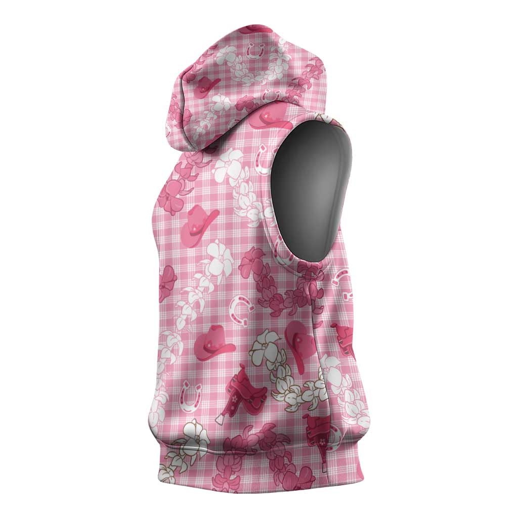 Paniolo Palaka Hawaiian Cowgirl Sleeveless Hoodie LT9 - Polynesian Pride