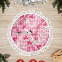 Paniolo Palaka Hawaiian Cowgirl Tree Skirt LT9 Fringed Pink - Polynesian Pride