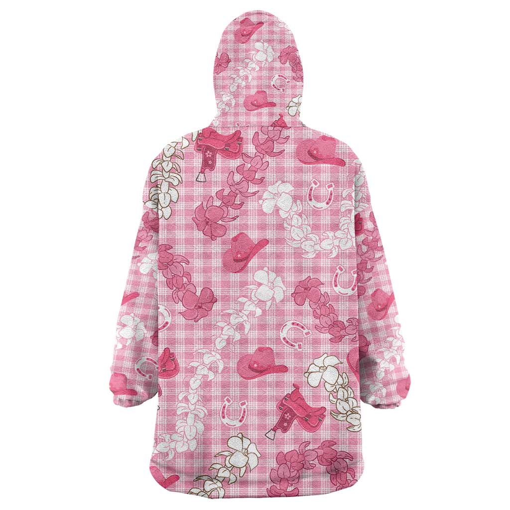 Paniolo Palaka Hawaiian Cowgirl Wearable Blanket Hoodie LT9 - Polynesian Pride