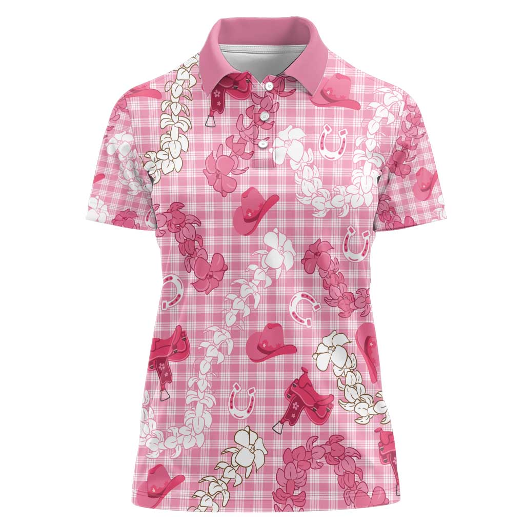 Paniolo Palaka Hawaiian Cowgirl Women Polo Shirt - Polynesian Pride