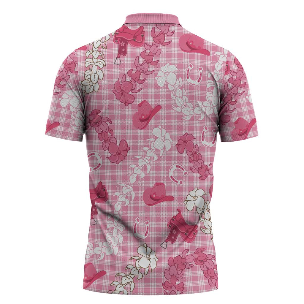 Paniolo Palaka Hawaiian Cowgirl Zipper Polo Shirt - Polynesian Pride