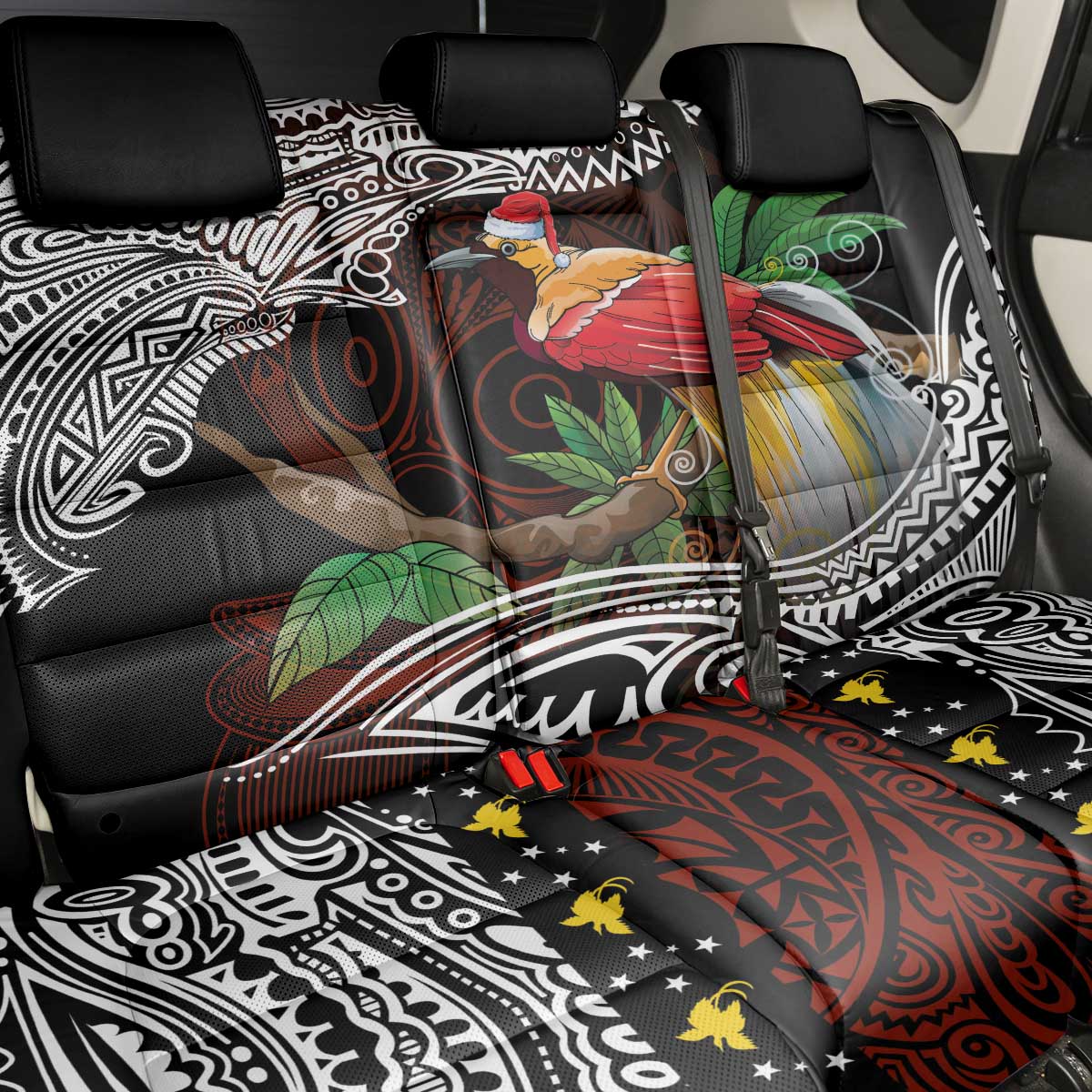 Papua New Guinea Christmas Back Car Seat Cover - Polynesian Pride