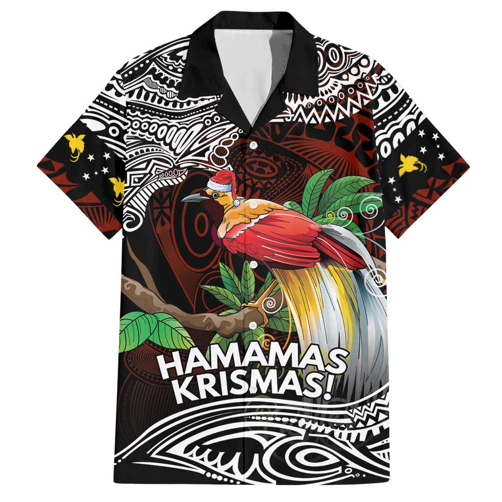 Papua New Guinea Christmas Hawaiian Shirt LT9 Black - Polynesian Pride