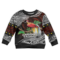 Papua New Guinea Christmas Kid Ugly Christmas Sweater LT9 Kid Black - Polynesian Pride