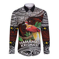 Papua New Guinea Christmas Long Sleeve Button Shirt - Polynesian Pride