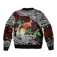 Papua New Guinea Christmas Sleeve Zip Bomber Jacket LT9 - Polynesian Pride