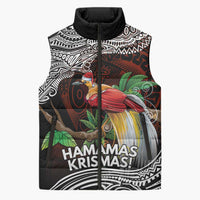 Papua New Guinea Christmas Sleeveless Puffer Jacket LT9 Unisex Black - Polynesian Pride