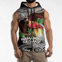 Papua New Guinea Christmas Sleeveless Zip Hoodie LT9 - Polynesian Pride