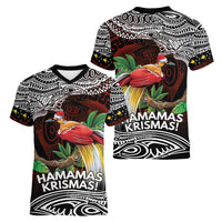 Papua New Guinea Christmas Women V-Neck T-Shirt - Polynesian Pride