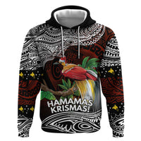 Papua New Guinea Christmas Zip Hoodie LT9 Pullover Hoodie Black - Polynesian Pride