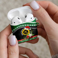 Vanuatu Pig's Tusk Meri Krismas! AirPods Case Vanuatuan Sand Drawing Pattern - Polynesian Pride