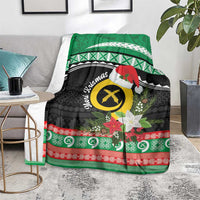 Vanuatu Pig's Tusk Meri Krismas! Blanket Vanuatuan Sand Drawing Pattern - Polynesian Pride