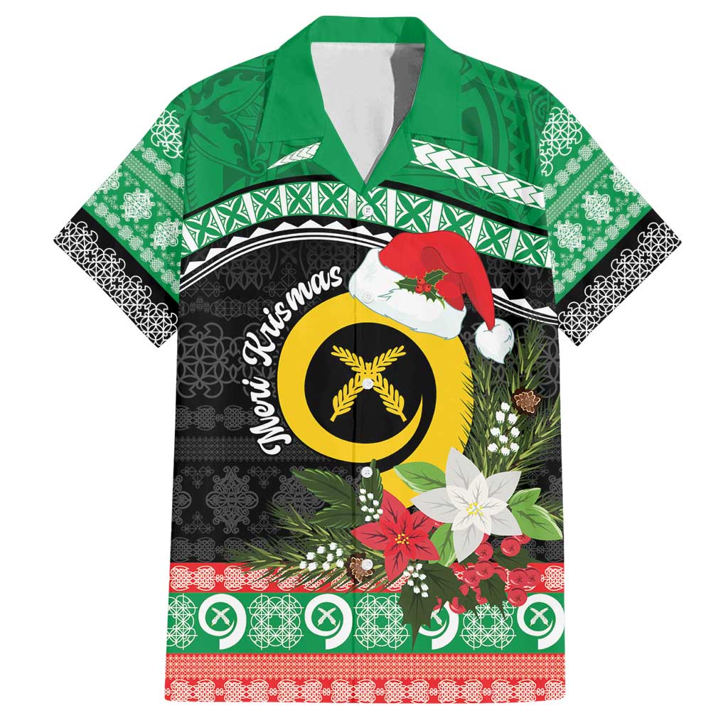 Vanuatu Pig's Tusk Meri Krismas! Family Matching Long Sleeve Bodycon Dress and Hawaiian Shirt Vanuatuan Sand Drawing Pattern - Polynesian Pride