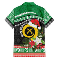 Vanuatu Pig's Tusk Meri Krismas! Family Matching Summer Maxi Dress and Hawaiian Shirt Vanuatuan Sand Drawing Pattern - Polynesian Pride