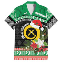 Vanuatu Pig's Tusk Meri Krismas! Hawaiian Shirt Vanuatuan Sand Drawing Pattern - Polynesian Pride