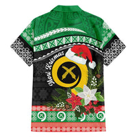 Vanuatu Pig's Tusk Meri Krismas! Hawaiian Shirt Vanuatuan Sand Drawing Pattern - Polynesian Pride