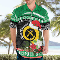 Vanuatu Pig's Tusk Meri Krismas! Hawaiian Shirt Vanuatuan Sand Drawing Pattern - Polynesian Pride