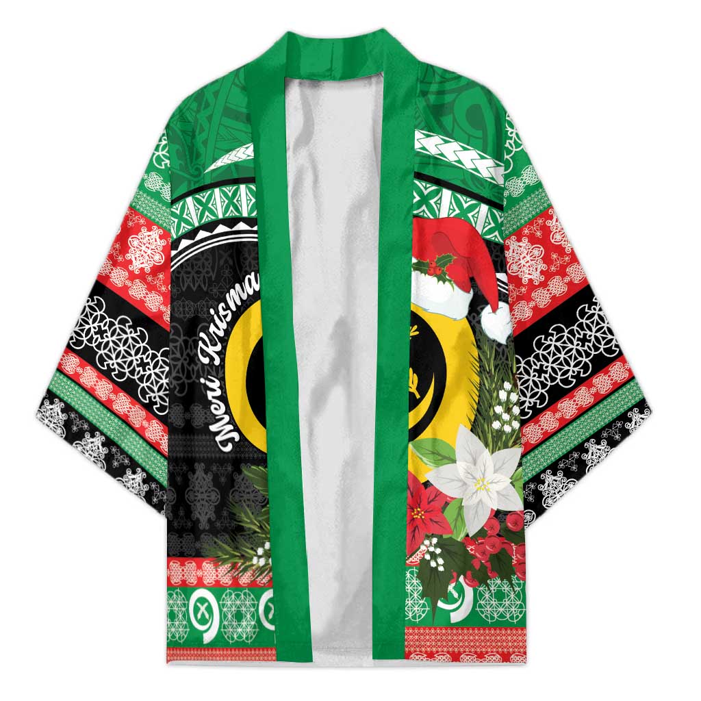 Vanuatu Pig's Tusk Meri Krismas! Kimono Vanuatuan Sand Drawing Pattern - Polynesian Pride