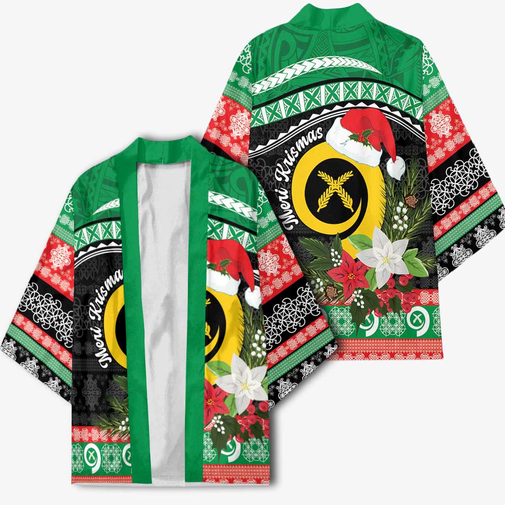 Vanuatu Pig's Tusk Meri Krismas! Kimono Vanuatuan Sand Drawing Pattern - Polynesian Pride