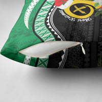 Vanuatu Pig's Tusk Meri Krismas! Pillow Cover Vanuatuan Sand Drawing Pattern - Polynesian Pride