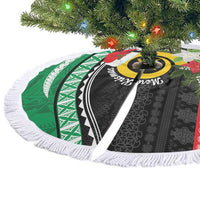 Vanuatu Pig's Tusk Meri Krismas! Tree Skirt Vanuatuan Sand Drawing Pattern LT9 - Polynesian Pride