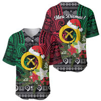 Vanuatu Pig's Tusk Meri Krismas! Baseball Jersey Vanuatuan Ancient Art Spirit - Polynesian Pride
