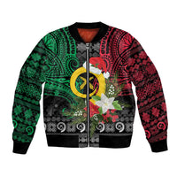 Vanuatu Pig's Tusk Meri Krismas! Bomber Jacket Vanuatuan Ancient Art Spirit - Polynesian Pride