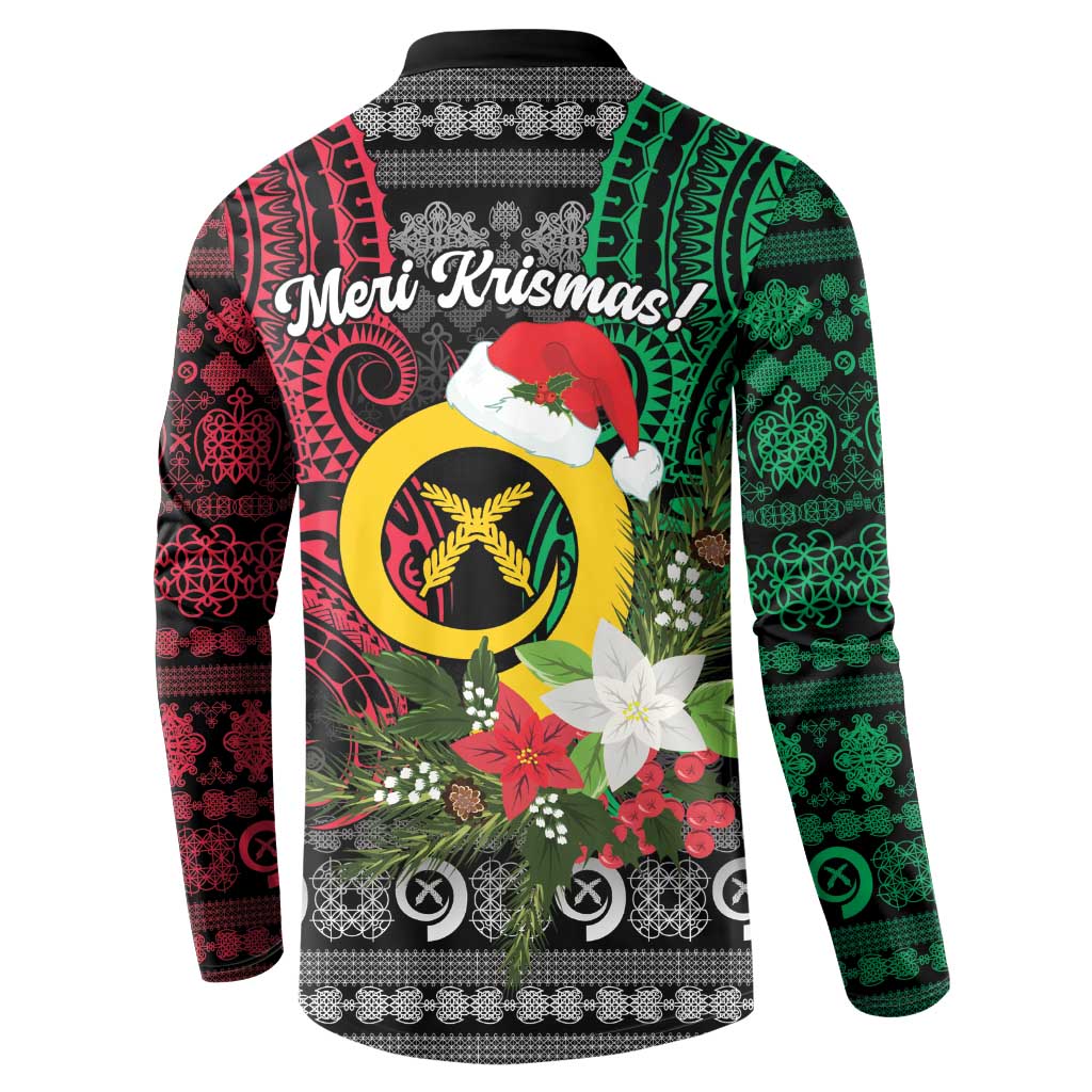 Vanuatu Pig's Tusk Meri Krismas! Button Sweatshirt Vanuatuan Ancient Art Spirit - Polynesian Pride