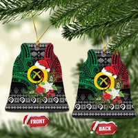 Vanuatu Pig's Tusk Meri Krismas! Ceramic Ornament Vanuatuan Ancient Art Spirit LT9 Bell Flake Black - Polynesian Pride