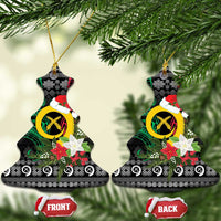 Vanuatu Pig's Tusk Meri Krismas! Ceramic Ornament Vanuatuan Ancient Art Spirit LT9 Christmas Tree Black - Polynesian Pride