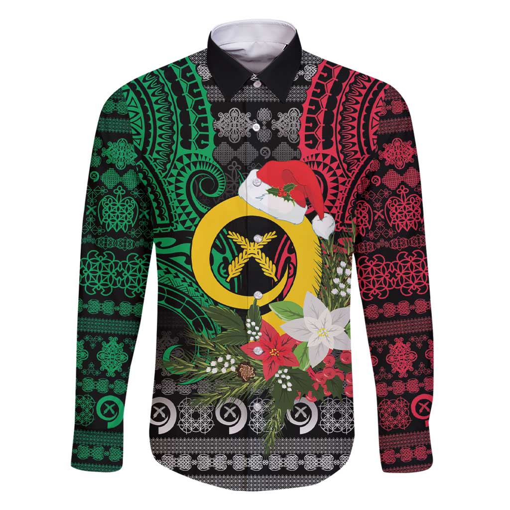 Vanuatu Pig's Tusk Meri Krismas! Family Matching Short Sleeve Bodycon Dress and Hawaiian Shirt Vanuatuan Ancient Art Spirit - Polynesian Pride