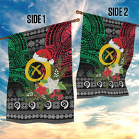 Vanuatu Pig's Tusk Meri Krismas! Garden Flag Vanuatuan Ancient Art Spirit - Polynesian Pride