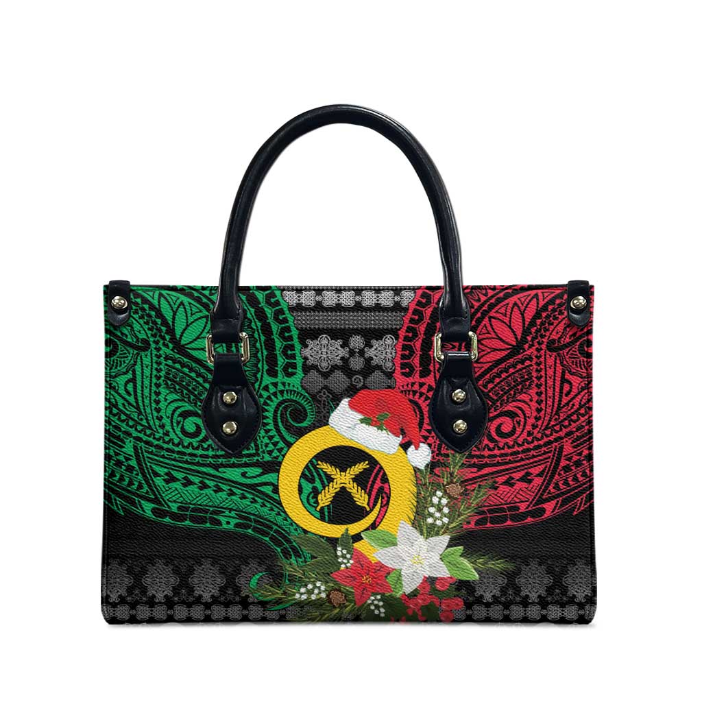 Vanuatu Pig's Tusk Meri Krismas! Leather Bag Vanuatuan Ancient Art Spirit - Polynesian Pride