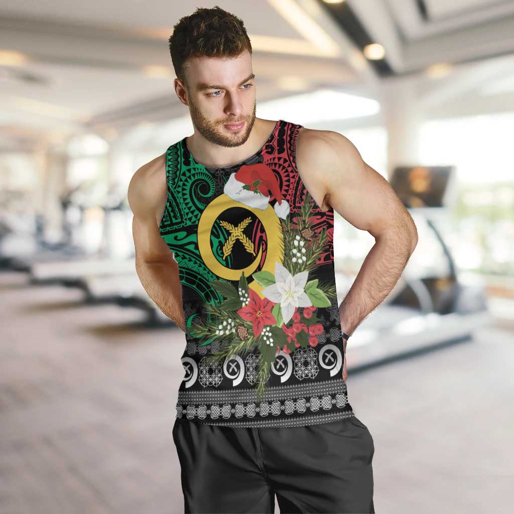 Vanuatu Pig's Tusk Meri Krismas! Men Tank Top Vanuatuan Ancient Art Spirit - Polynesian Pride
