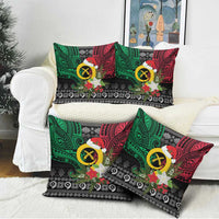Vanuatu Pig's Tusk Meri Krismas! Pillow Cover Vanuatuan Ancient Art Spirit - Polynesian Pride