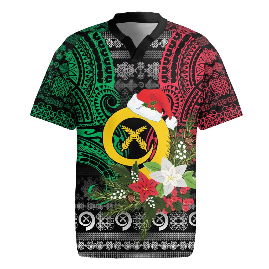 Vanuatu Pig's Tusk Meri Krismas! Rugby Jersey Vanuatuan Ancient Art Spirit - Polynesian Pride
