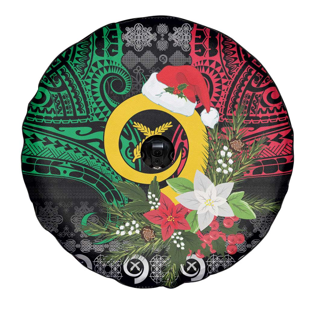 Vanuatu Pig's Tusk Meri Krismas! Spare Tire Cover Vanuatuan Ancient Art Spirit - Polynesian Pride