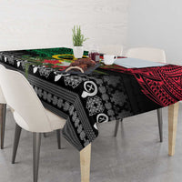 Vanuatu Pig's Tusk Meri Krismas! Tablecloth Vanuatuan Ancient Art Spirit - Polynesian Pride