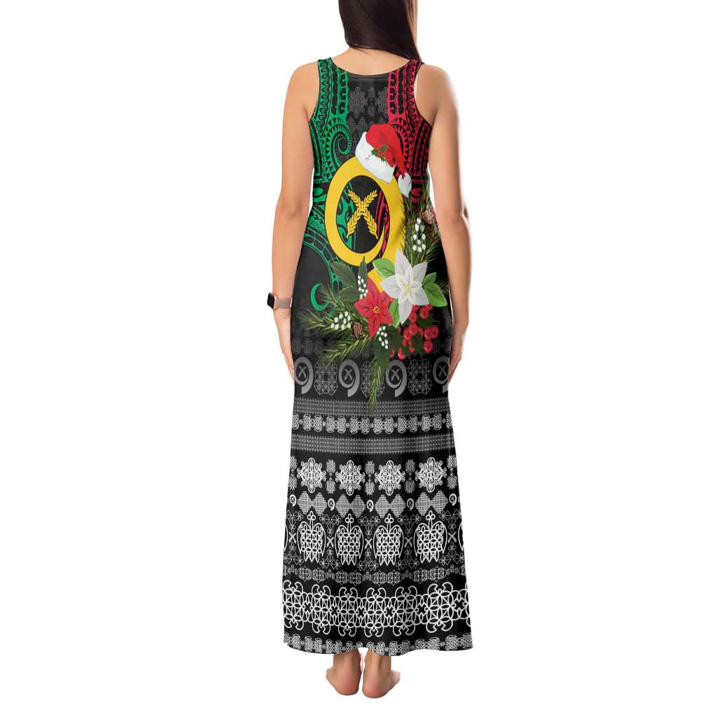 Vanuatu Pig's Tusk Meri Krismas! Tank Maxi Dress Vanuatuan Ancient Art Spirit - Polynesian Pride