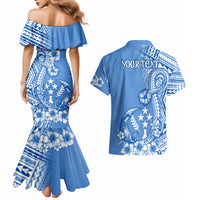 Kosrae Constitution Day Personalised Couples Matching Mermaid Dress and Hawaiian Shirt Kusaie Hook Tattoo Special Polynesian Pattern LT9 - Polynesian Pride